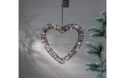 Star Trading Vicke Heart Utomhusdekoration 40cm Brun* Batteri Julpynt Utomhus|Batteri Julpynt Inomhus