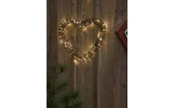 Star Trading Vicke Heart Utomhusdekoration 40cm Brun* Batteri Julpynt Utomhus|Batteri Julpynt Inomhus