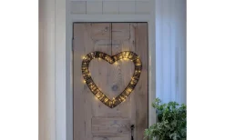 Star Trading Vicke Heart Utomhusdekoration 40cm Brun* Batteri Julpynt Utomhus|Batteri Julpynt Inomhus