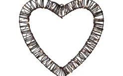 Star Trading Vicke Heart Utomhusdekoration 40cm Brun* Batteri Julpynt Utomhus|Batteri Julpynt Inomhus