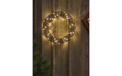Star Trading Vicke Wreath Utomhusdekoration Ø40cm Brun* Julpynt Utomhus|Julpynt Inomhus