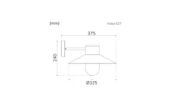 Victor Vägglampa E27 Antracit IP44