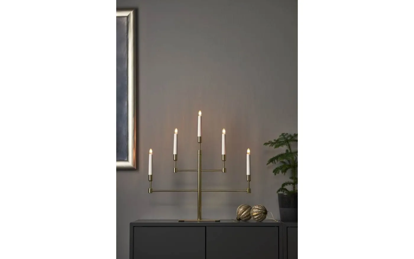 Vide Adventsljusstake 53cm Mässing