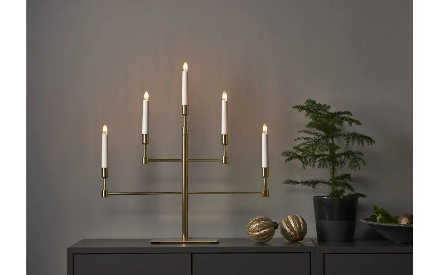 Vide Adventsljusstake 53cm Mässing