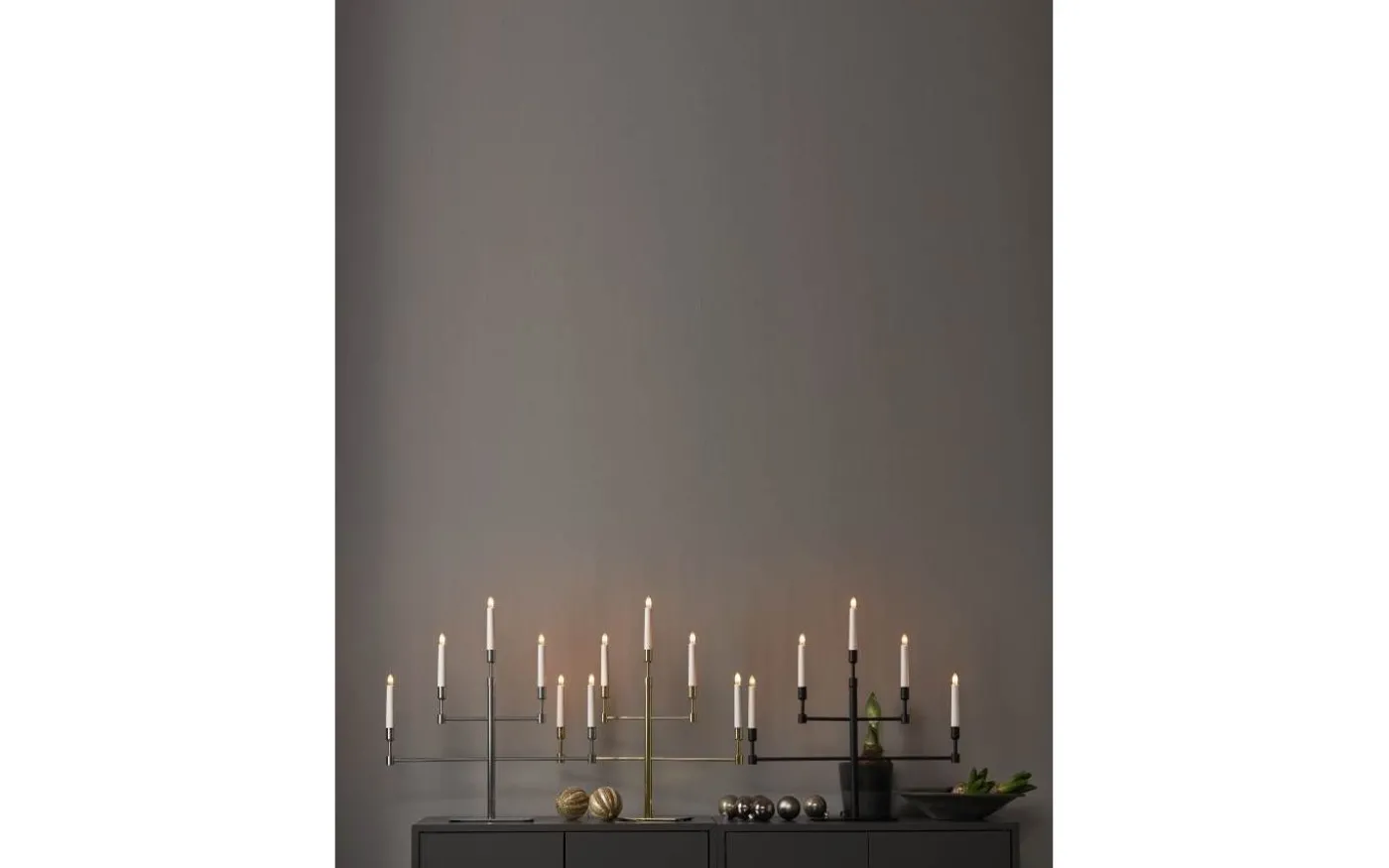 Vide Adventsljusstake 53cm Mässing