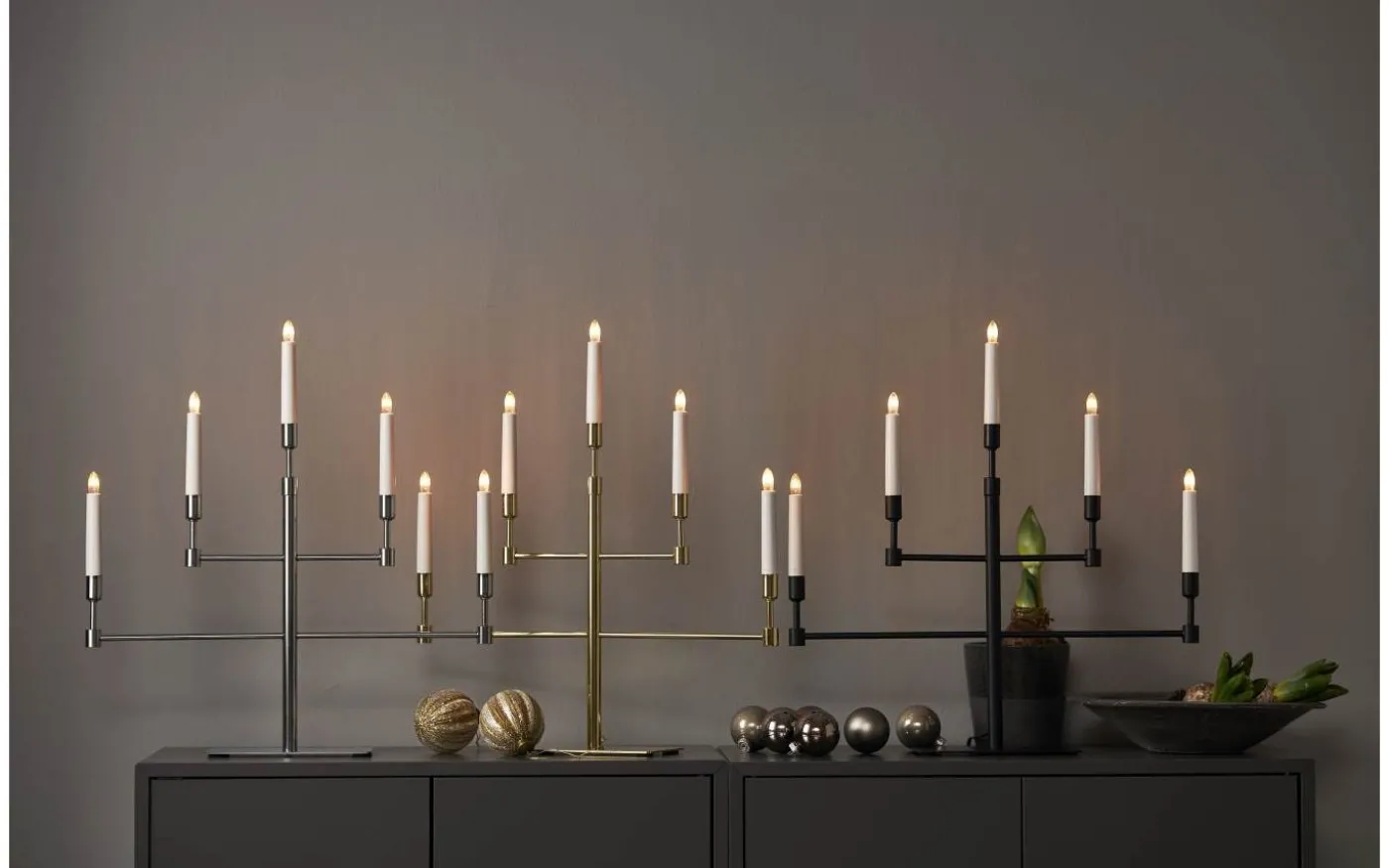 Vide Adventsljusstake 53cm Mässing