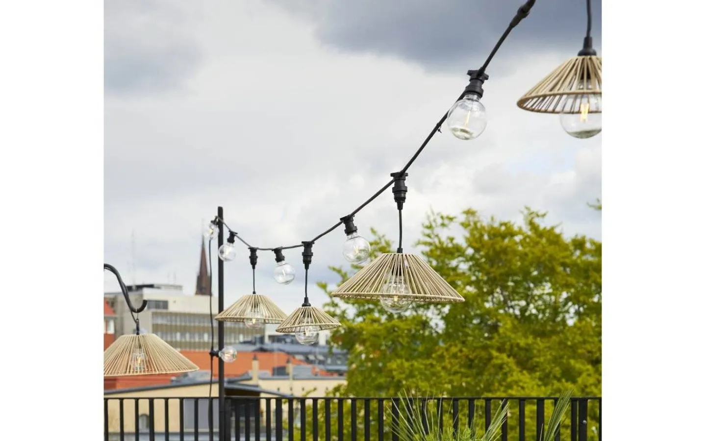 Taklampor Utomhus<Star Trading Vide Lampskärm 25cm Beige