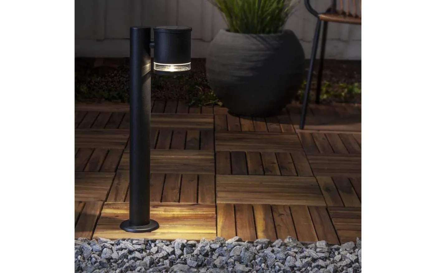 Vienna Solcellsdriven Pollare 50cm Svart