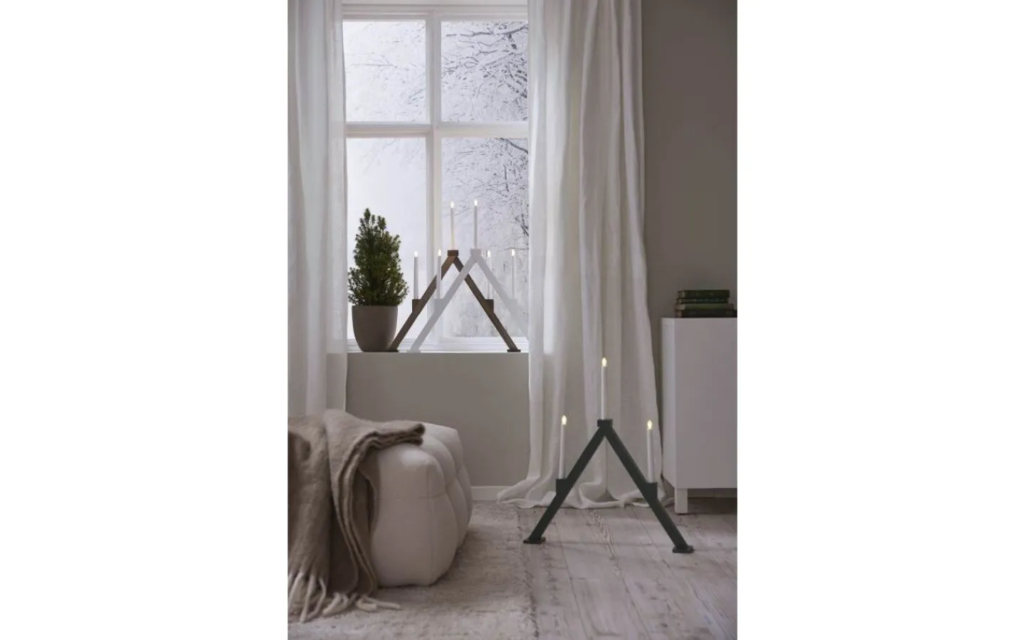 Star Trading Vika Batteridriven Adventsljusstake 64cm LED Brun* Batteridrivna Adventsljusstakar|Visa Alla Adventsljusstakar