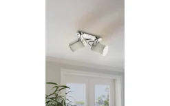 Eglo Villabate Takspotlight 34cm Nickel* Avlånga Takspotlights|Takspot Med 2 Lampor