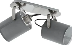 Eglo Villabate Takspotlight 34cm Nickel* Avlånga Takspotlights|Takspot Med 2 Lampor