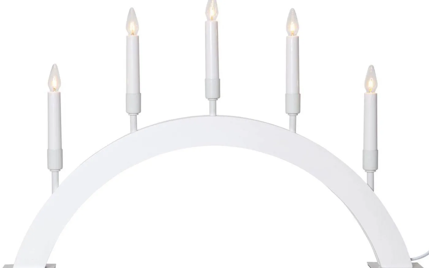 Vind Adventsljusstake 38cm Vit