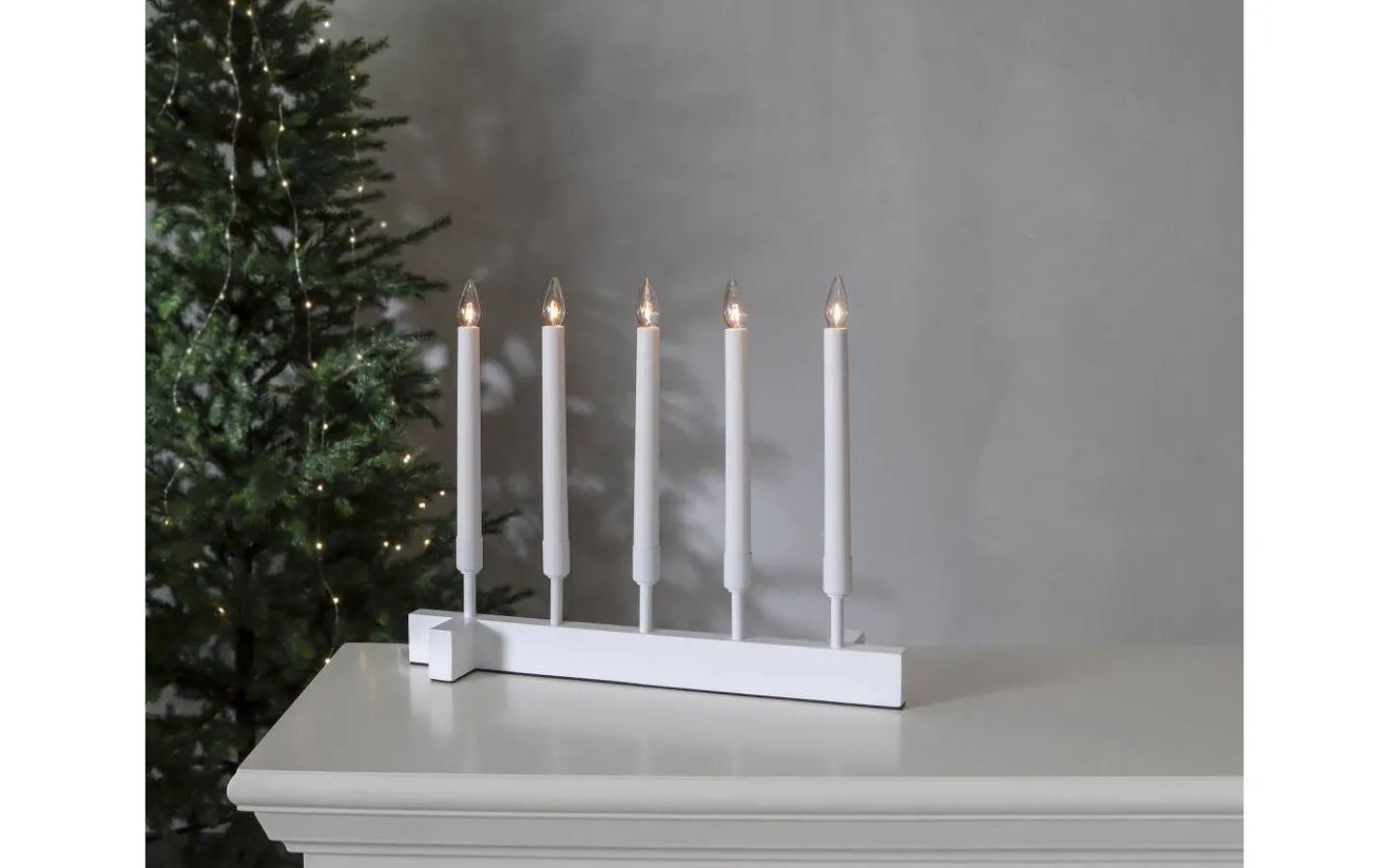 Star Trading Vind Adventsljusstake 32cm Vit* Visa Alla Adventsljusstakar|Adventsljusstakar 31-60 Cm