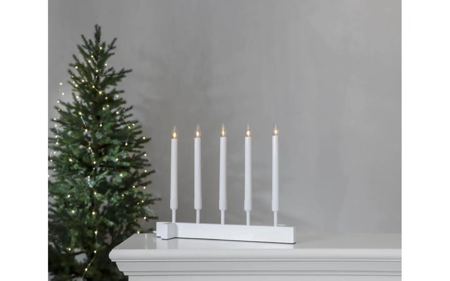 Star Trading Vind Adventsljusstake 32cm Vit* Visa Alla Adventsljusstakar|Adventsljusstakar 31-60 Cm