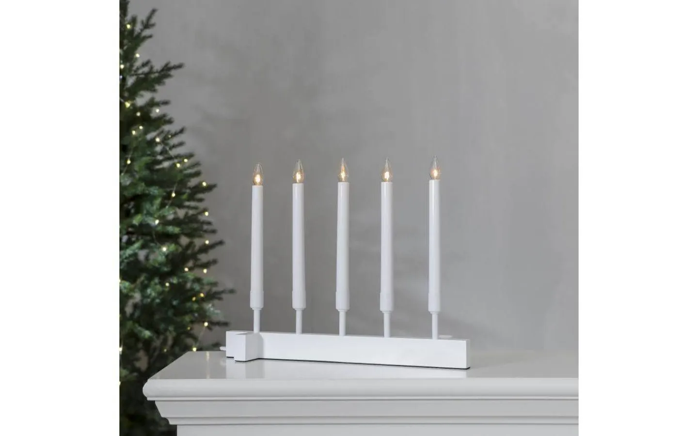 Star Trading Vind Adventsljusstake 32cm Vit* Visa Alla Adventsljusstakar|Adventsljusstakar 31-60 Cm