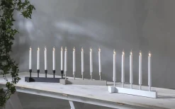 Star Trading Vind Adventsljusstake 32cm Vit* Visa Alla Adventsljusstakar|Adventsljusstakar 31-60 Cm