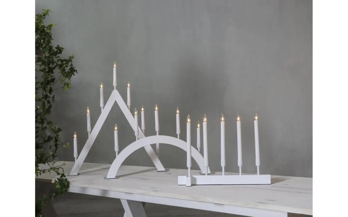 Star Trading Vind Adventsljusstake 32cm Vit* Visa Alla Adventsljusstakar|Adventsljusstakar 31-60 Cm