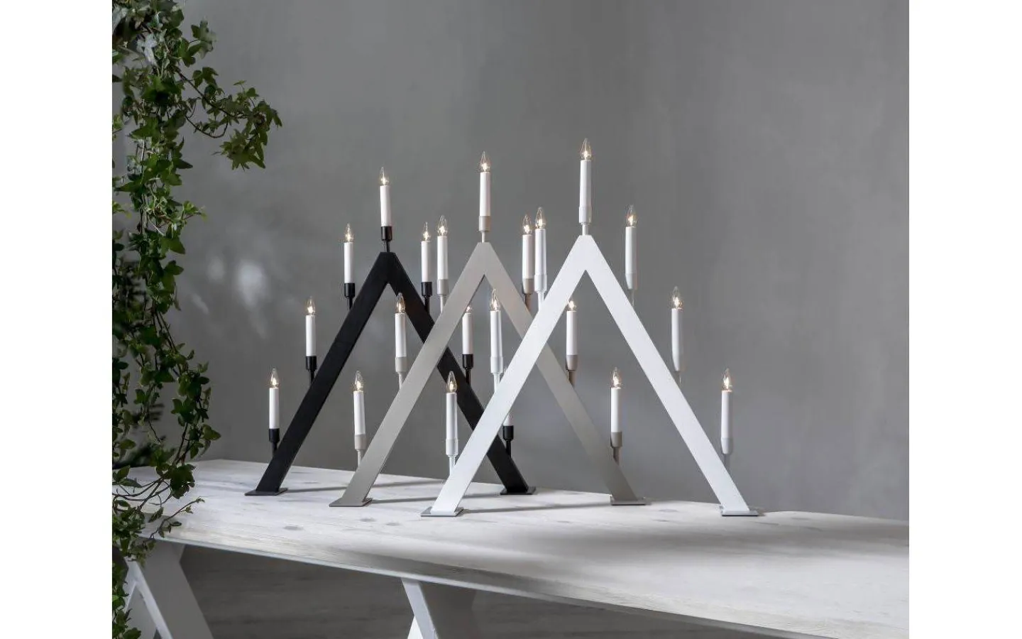 Star Trading Vind Adventsljusstake 63cm Vit* Visa Alla Adventsljusstakar|Adventsljusstakar 61-120 Cm