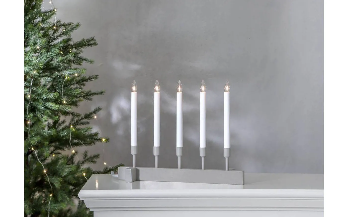 Vind Adventsljusstake 32cm Beige