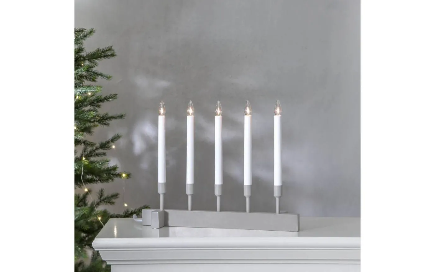 Vind Adventsljusstake 32cm Beige