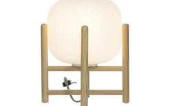 Vardagsrum|Bordslampor<Aneta Vinda Bordslampa 24cm Trä/Opalvit