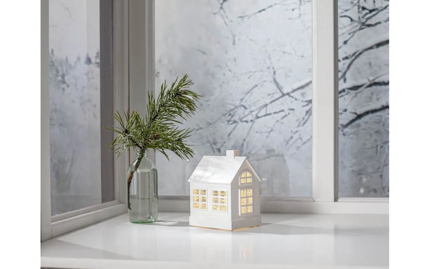 Batteri Julpynt Inomhus|Inomhusdekorationer Batteri<Star Trading Vinter Inomhusdekoration 15cm Vit