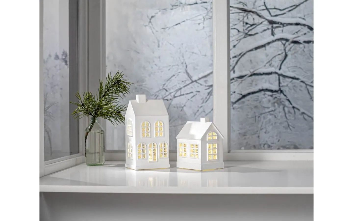 Batteri Julpynt Inomhus|Inomhusdekorationer Batteri<Star Trading Vinter Inomhusdekoration 15cm Vit