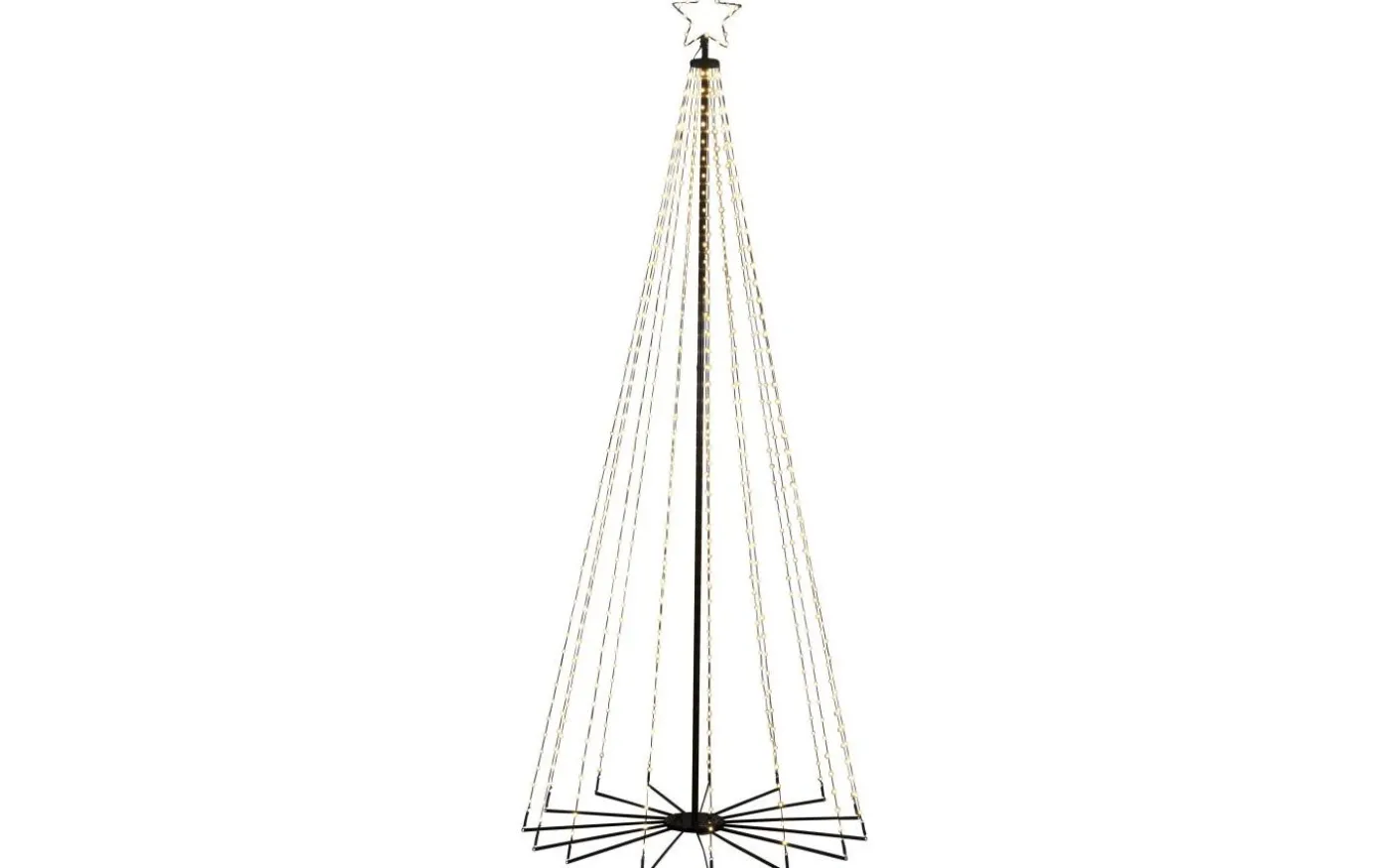 Vinterglöd Metallgran 2,4m Amber LED 8-funktioner IP44