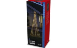 Vinterglöd Metallgran 2,4m Amber LED 8-funktioner IP44