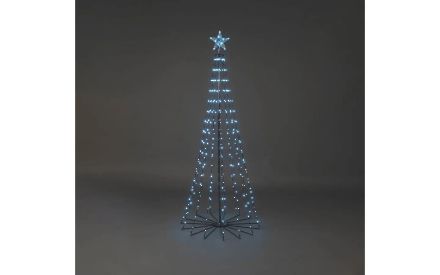 Julpynt Utomhus<Konstsmide Vinterglöd Metallgran 1,91m RGB LED med fjärr IP44