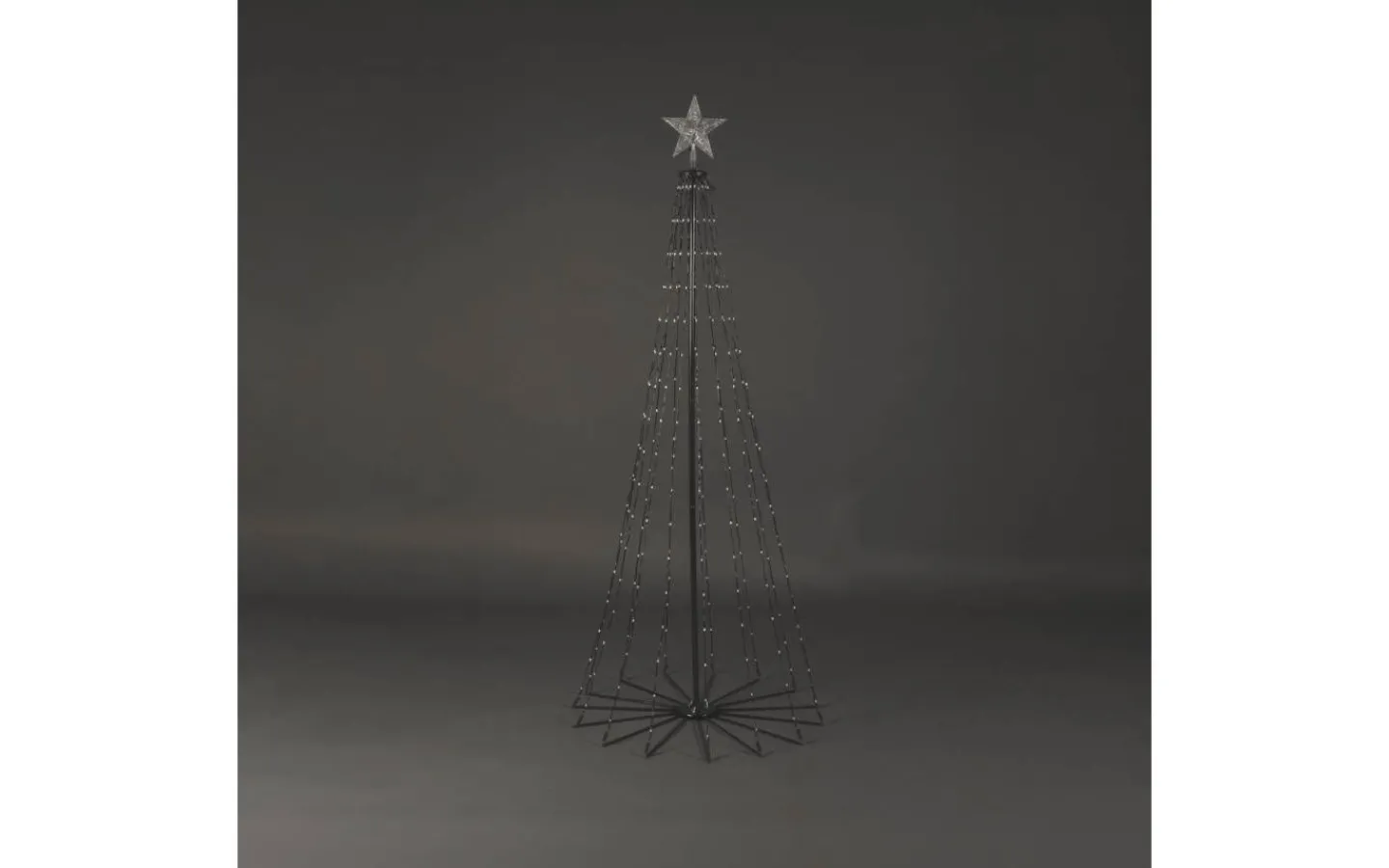 Julpynt Utomhus<Konstsmide Vinterglöd Metallgran 1,91m RGB LED med fjärr IP44