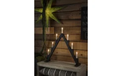 Konstsmide Vinterlycka Adventsljusstake 56cm Vikbar Svart/Mässing* Visa Alla Adventsljusstakar|Adventsljusstakar 31-60 Cm