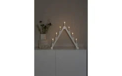Vinterlycka Adventsljusstake 56cm Vikbar Vit/Mässing