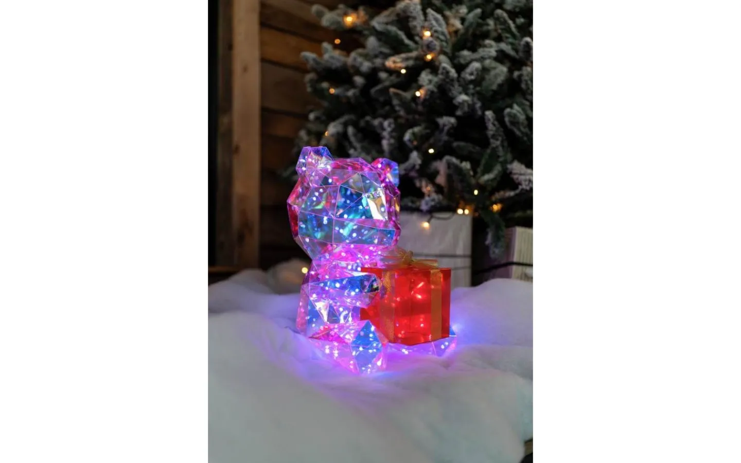 Julpynt Inomhus<Konstsmide Vintermagi Nallebjörn 40cm Diamanteffekt RGB LED