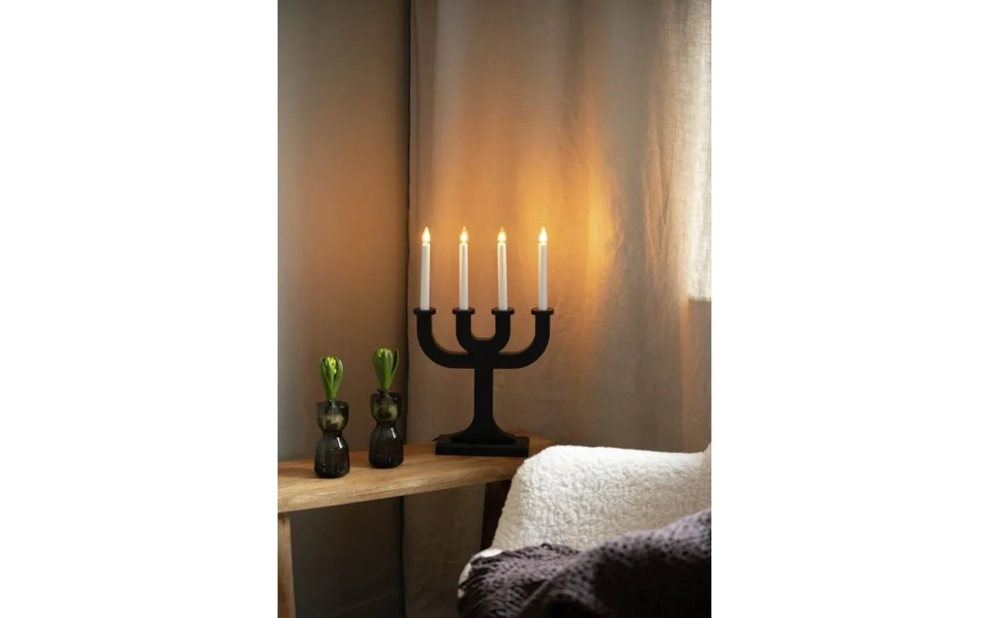 Vinternatt Adventsljusstake 50cm Svart