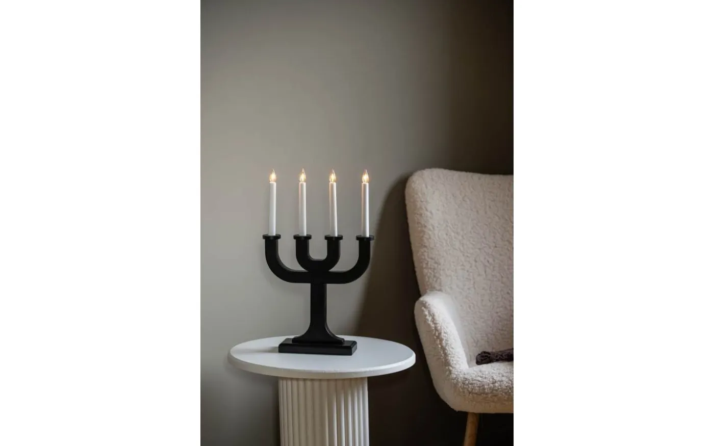 Vinternatt Adventsljusstake 50cm Svart