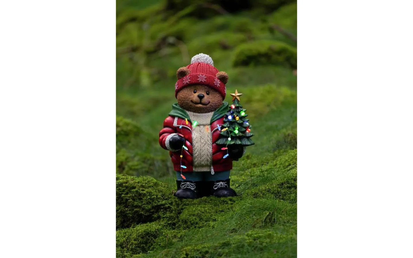 Konstsmide Vinterros Batteridriven Teddybjörn 66cm IP44* Batteri Julpynt Utomhus