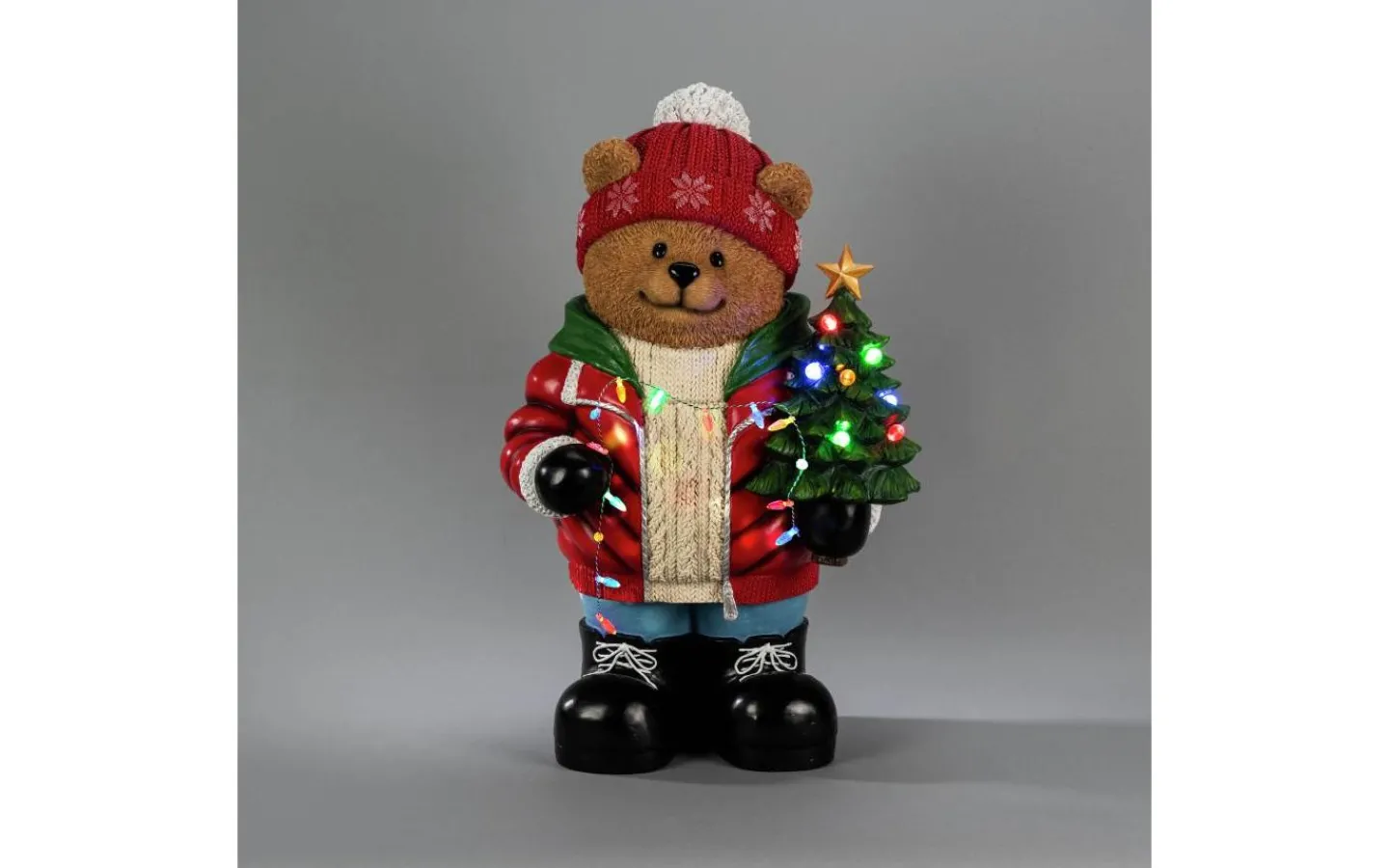 Konstsmide Vinterros Batteridriven Teddybjörn 66cm IP44* Batteri Julpynt Utomhus