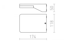 Vägglampor Utomhus<Rendl Virgo Vägglampa Antracit LED 9W 3000K IP65