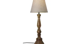Virkes Lampfot 46cm Brun/Borstad Mässing