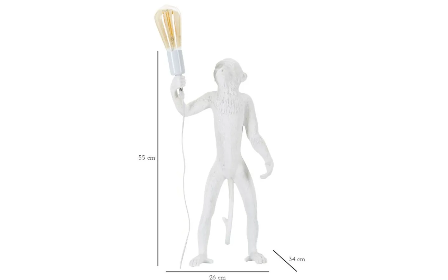 Bordslampor<Mauro Ferretti Vivid Bordslampa Apa 55cm Vit