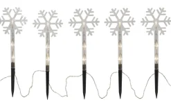 Wandy Batteridriven Ljusslinga med Snöflingor på Markspett IP44