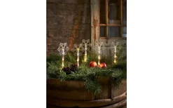 Wandy Batteridriven Ljusslinga med Snöflingor på Markspett IP44