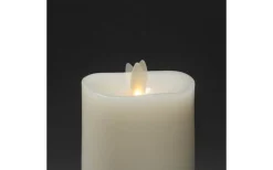 Blockljus Inomhus|Blockljus Inomhus<Konstsmide Wave Batteridrivet Blockljus 14cm Gräddvit