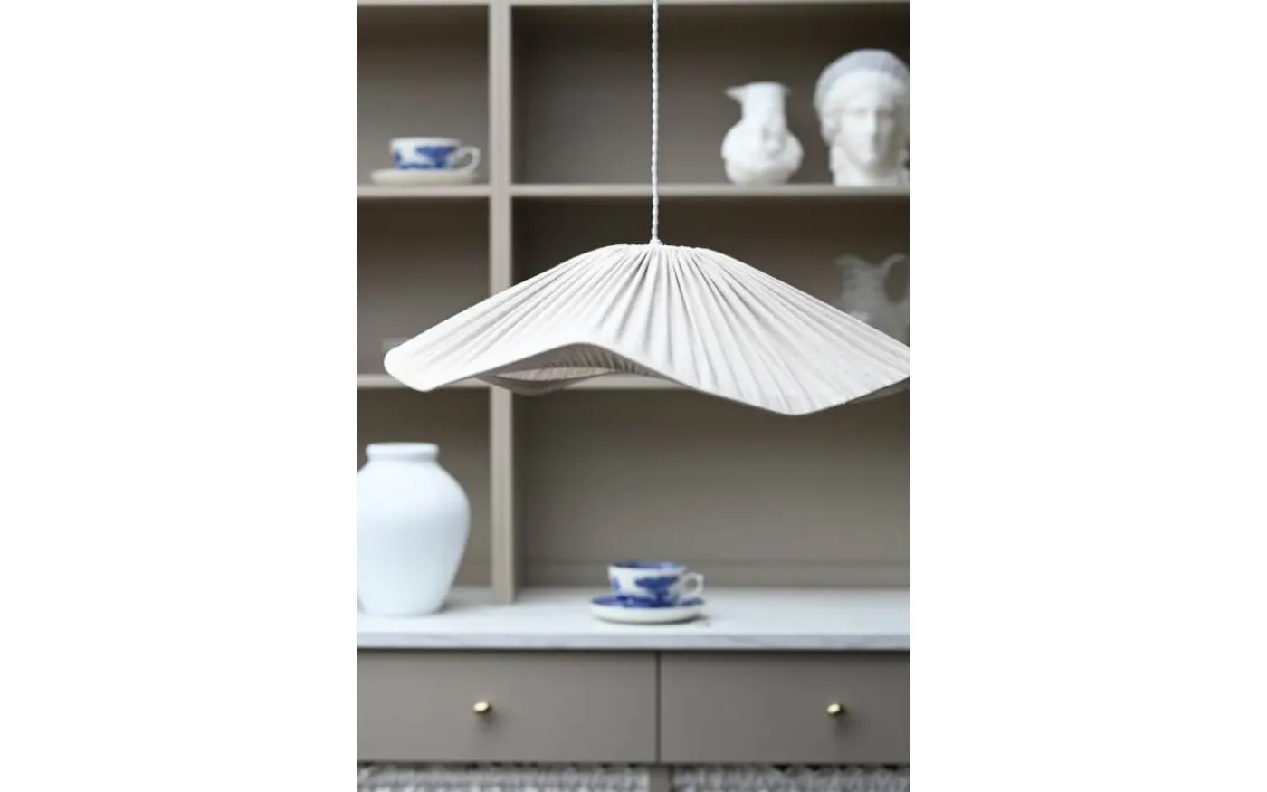 Wave Takskärm Ø50cm Linne Vit