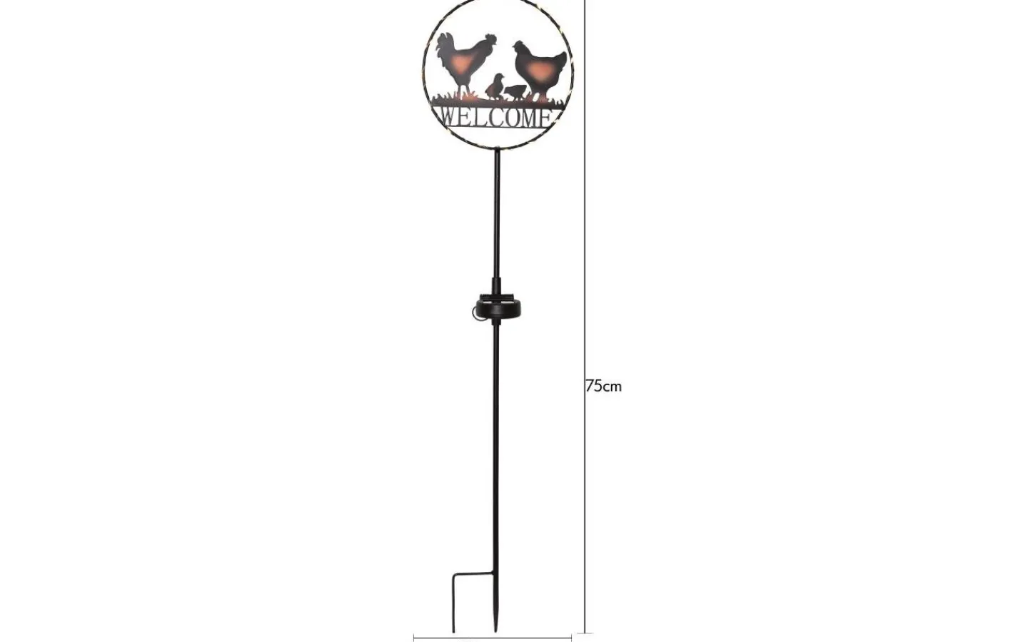 Solcellslampor Stig & Mark|Visa Alla Solcellslampor<Star Trading Welcome Solcellsllampa 75cm Svart
