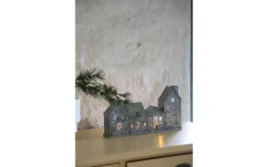 Markslojd Wells Batteridriven Bordsdekoration Antik Zink* Batteri Julpynt Inomhus