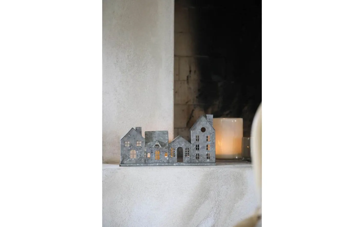 Markslojd Wells Batteridriven Bordsdekoration Antik Zink* Batteri Julpynt Inomhus