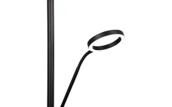 Trio Lighting Willis Golvlampa LED med läslampa mattsvart* Uplight|Golvläslampor