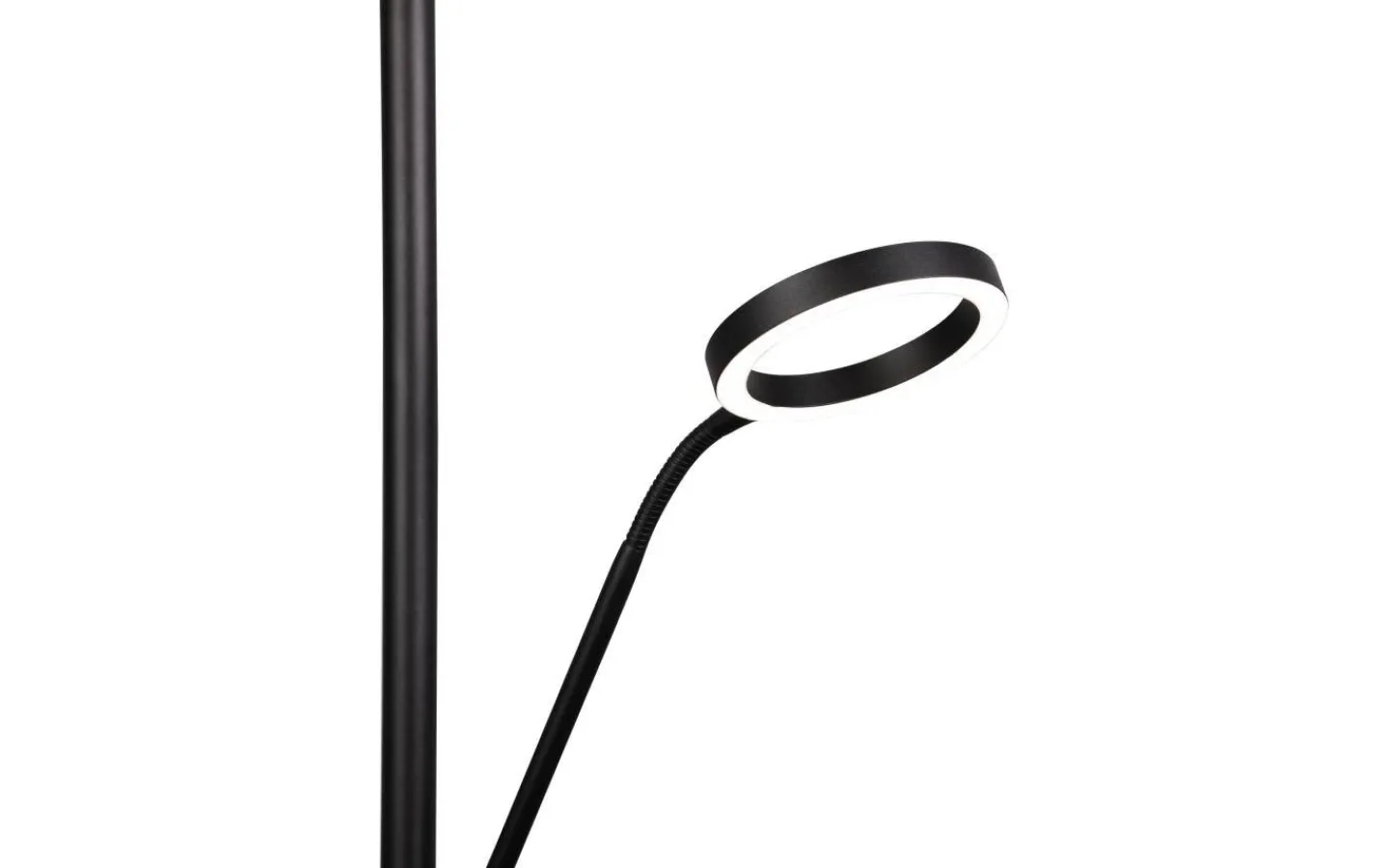 Trio Lighting Willis Golvlampa LED med läslampa mattsvart* Uplight|Golvläslampor